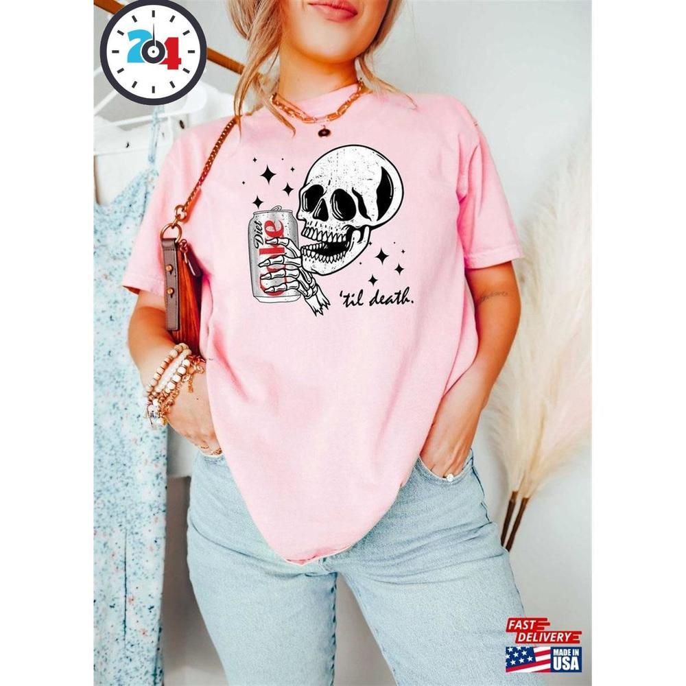 Til Death Diet Coke Sweater Halloween  Funny Skeleton